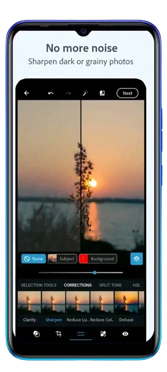 Photoshop Mod APK Enhance blury image