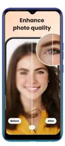 Enhance photo quality with AI Enhancer MOD APK