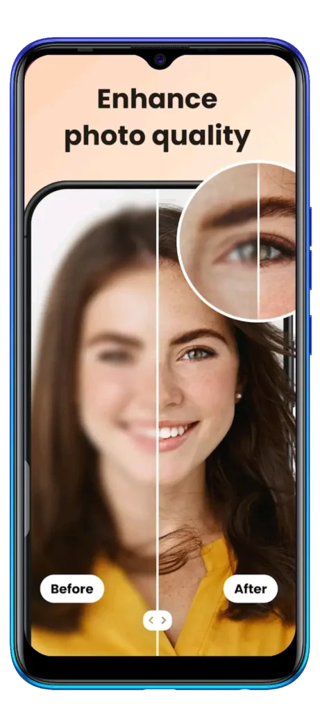 Enhance photo quality with AI Enhancer MOD APK