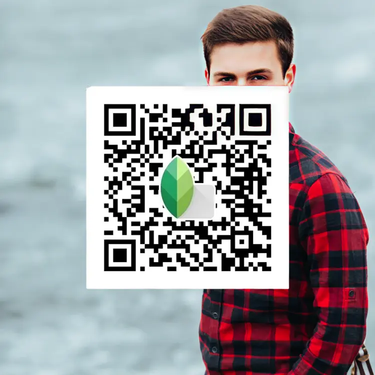 Snapseed blur background qr code